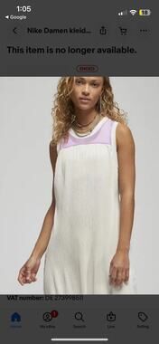 Jordan Womens White Purple Pleated Belted A-Line Knee Dress Crew Neck Size M